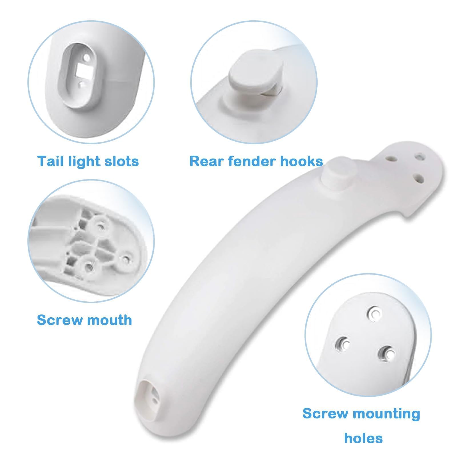Parafango Posteriore Per Xiaomi PRO2/MI3/1S/M365 – Accessorio Antischizzo In ABS Con Staffa Metallo