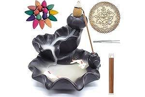 Majestic Cyran: Ceramic Backflow Incense Holder for Serene Aromatherapy