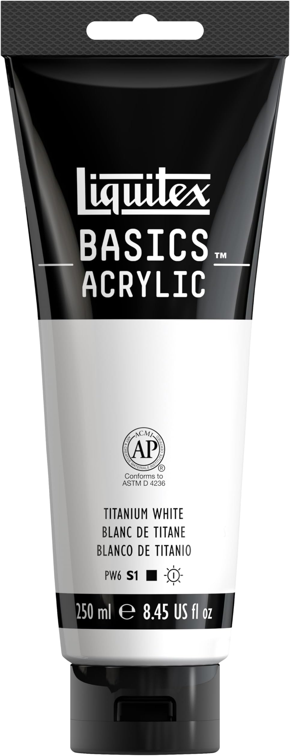 Liquitex Basics Acrylic Paint, 8.45-Oz Tube, Titanium White