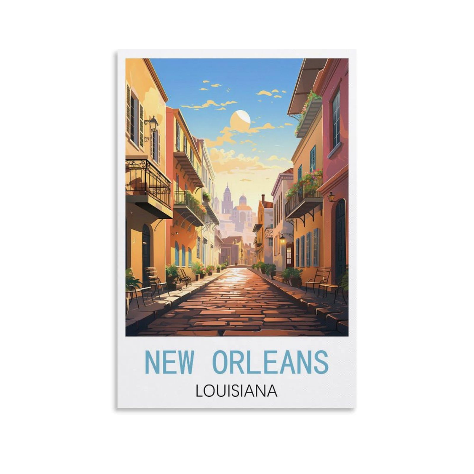 Metal Sign Tin Sign New Orleans Louisiana Posters Art Plaque Poster Wall Decor for Home Tool Room Bar Club Restaurant Cafe 20x30cm