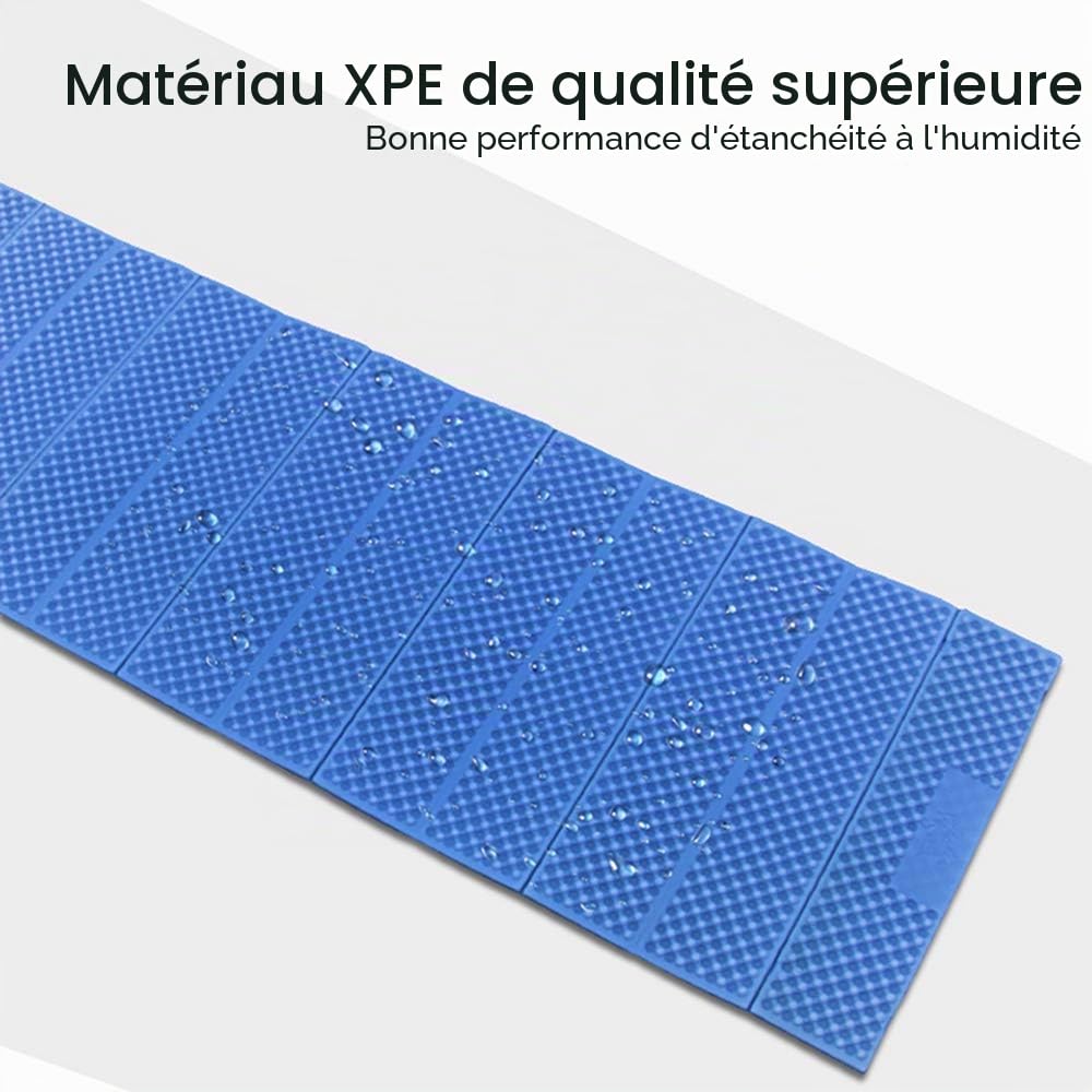 LIXADA Tapis de Camping, Mousse Ultra-légère, Coussin Pliant, Matelas d'extérieur, Coussin de Couchage Pique-Nique sur la Plage, 190x57cm