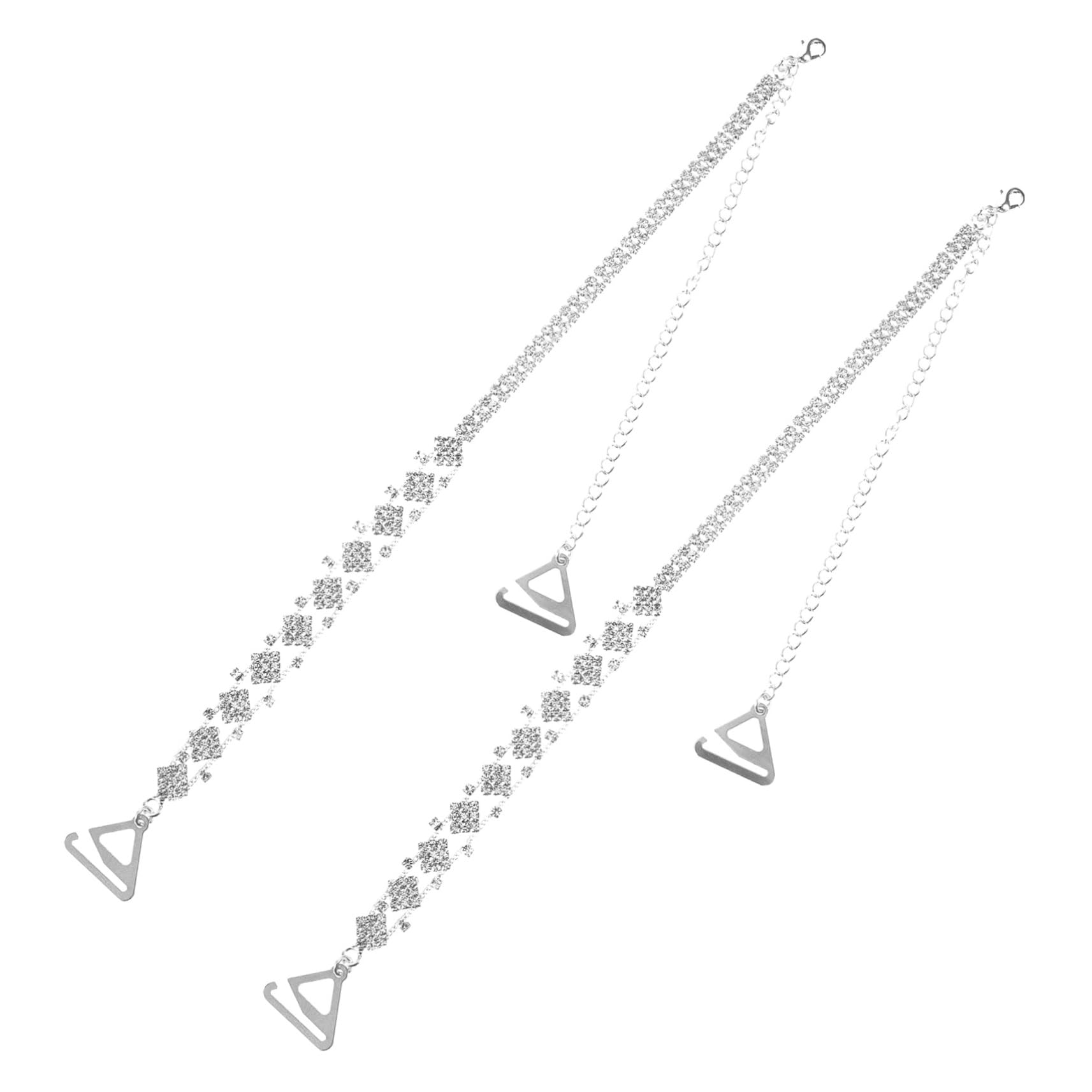 10piezas Sujetadores De Ropa Straps De Rhinestone Ajustables y Decorativos Perfectos Para Vestidos De Fiesta y Novia Material