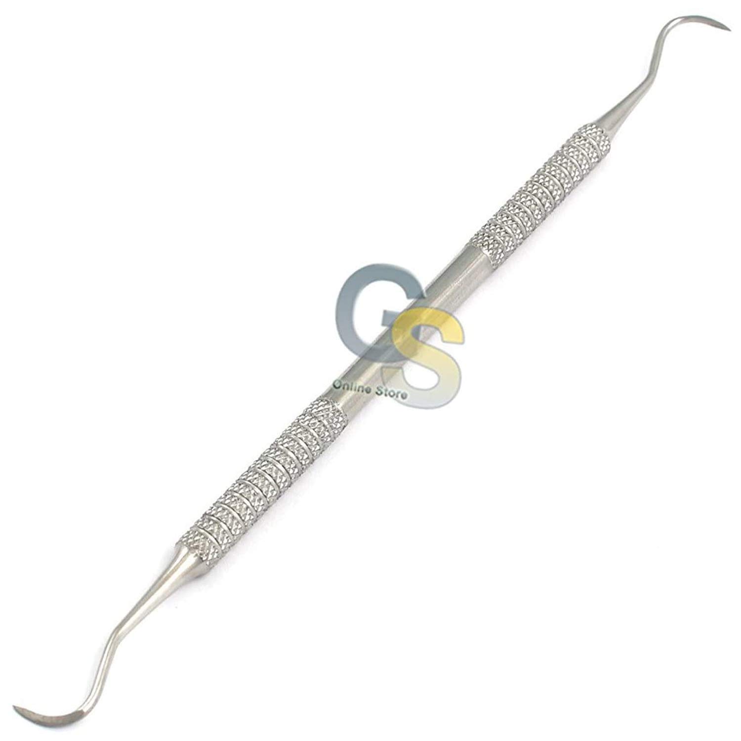 Raspador de sarro dental profesional de acero inoxidable 100% de doble punta para limpieza dental en casa o eliminación de caries, resistente al deslustre y al óxido.