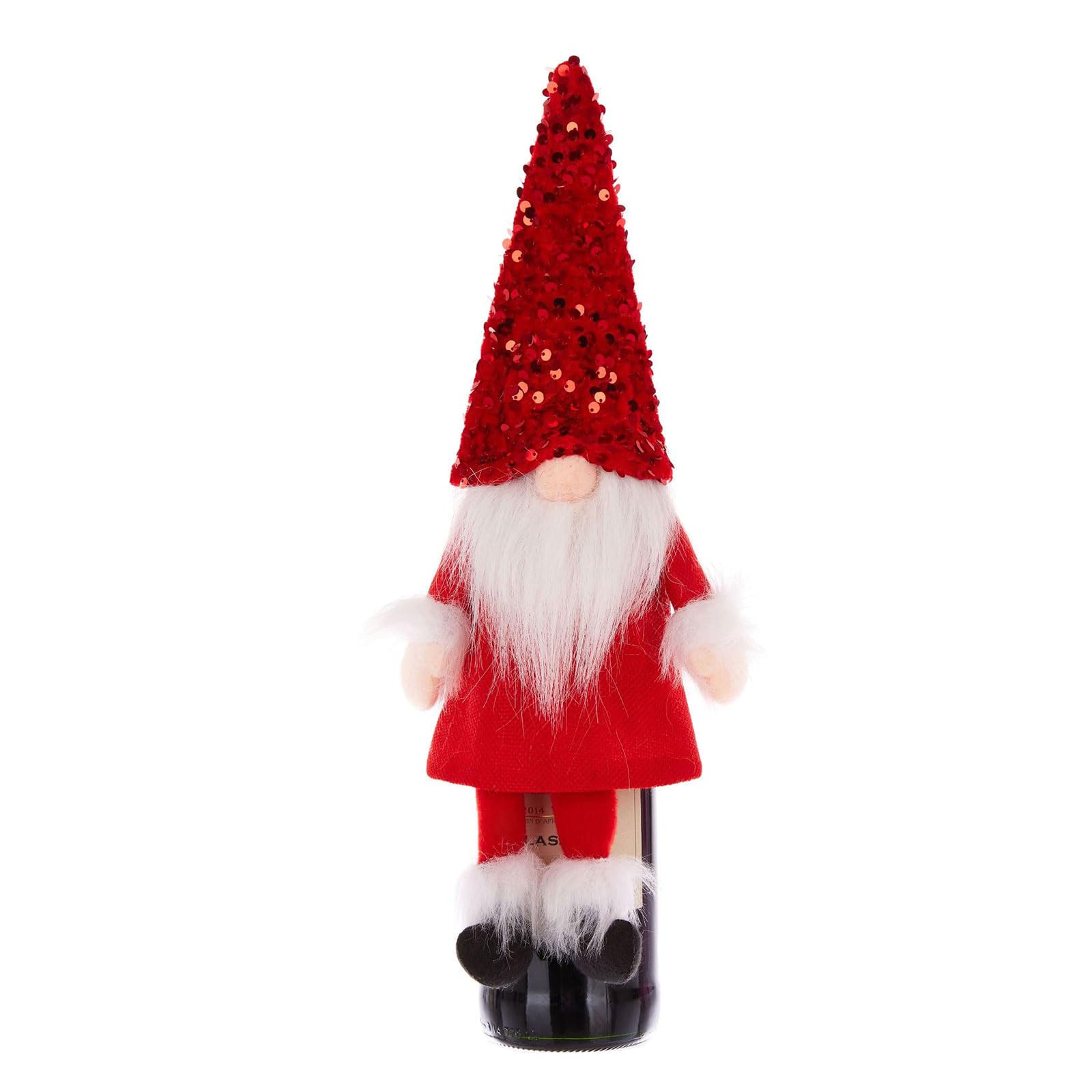 YWLUUOO Holiday Wine Bottle Covers Wine Bottle Toppers for Christmas Party Decor, Toppers