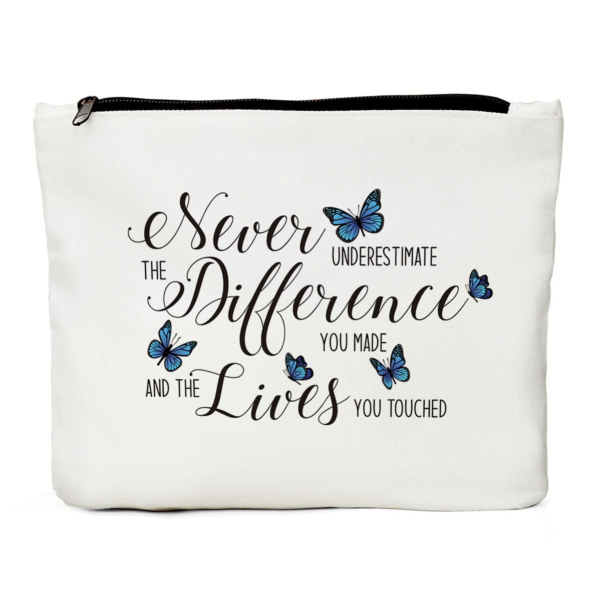 JIUWEIHU Inspirational Cosmetic Bag - Thank-You Birthday Christmas Friendship Gift for Her