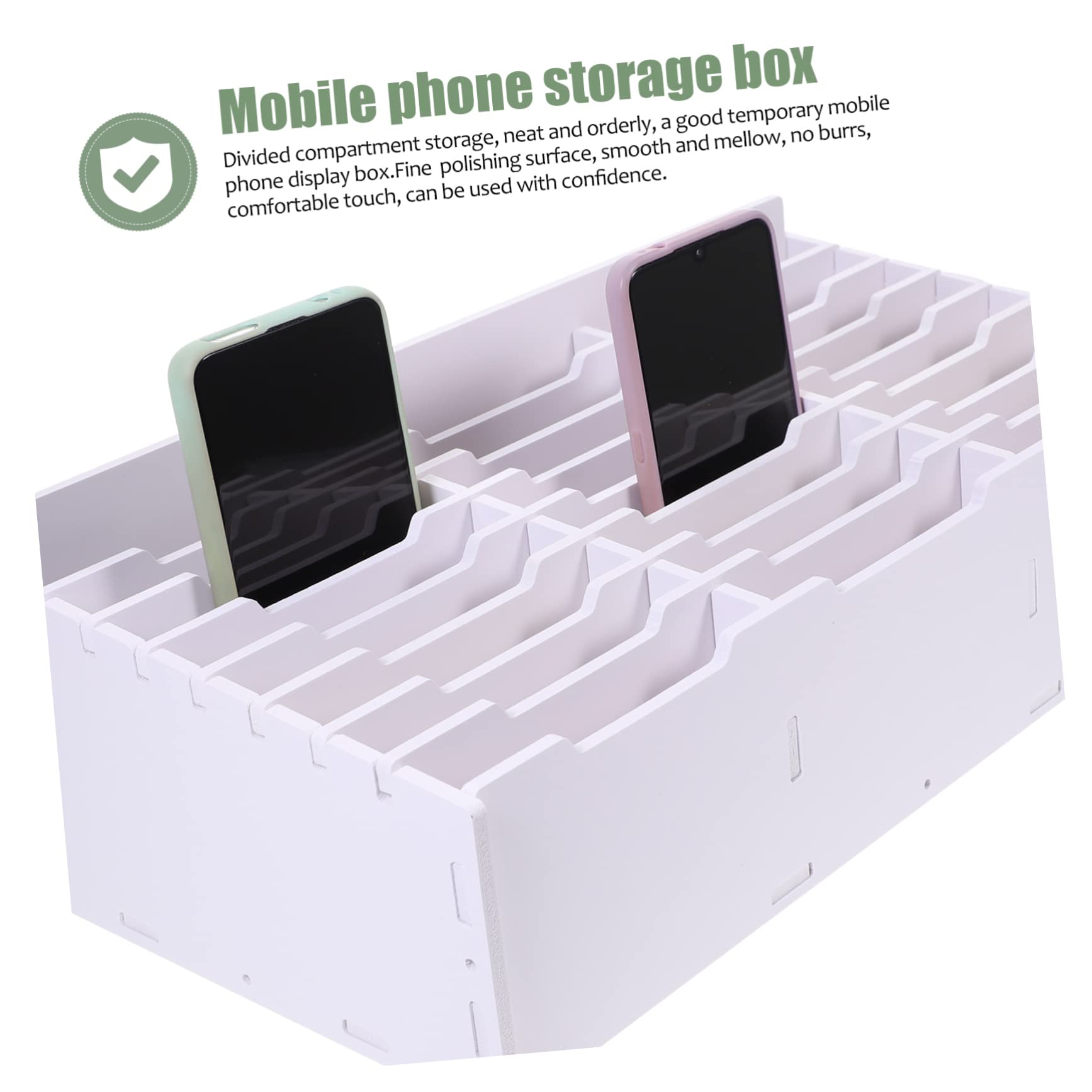 Abschluss Geschenk und Einschulung Deko Mehrfach Gitter Anzeigebox als Handy Displaybox mit Mehreren Fächern für Klassenzimmer und Schreibtisch Organizer