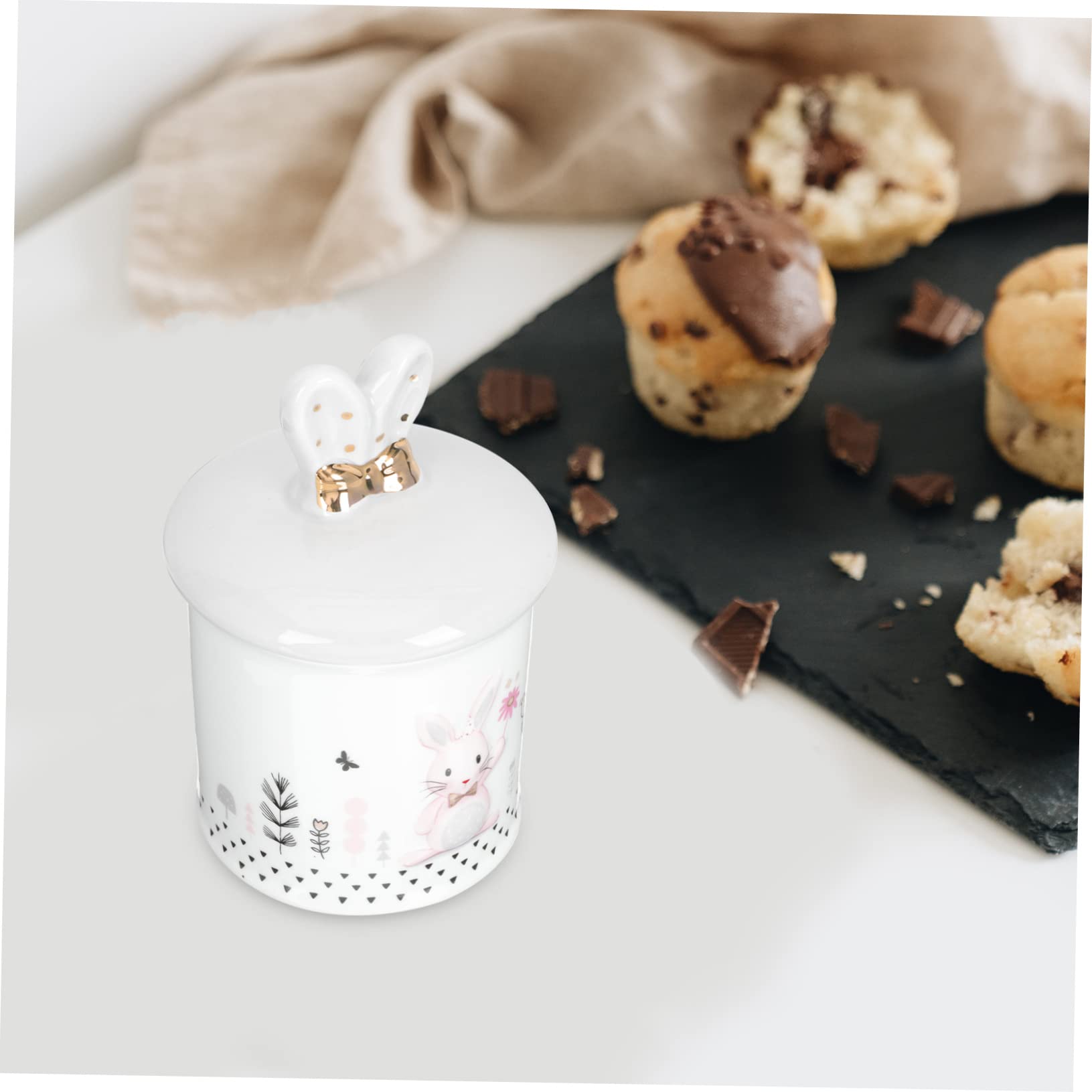 LIFKOME Barattolo per Biscotti Sigillabile in Ceramica Contenitore per Tè e Cereali Coperchio Ermetico per Conservazione Alimentare