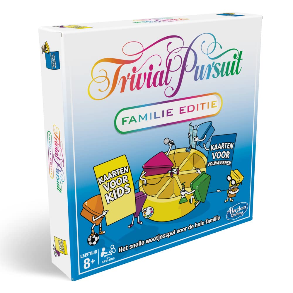 Trivial Pursuit Familienausgabe, Brettspiel Familienspielabend, Quizspiel, ab 8 Jahren (Flämische Version)