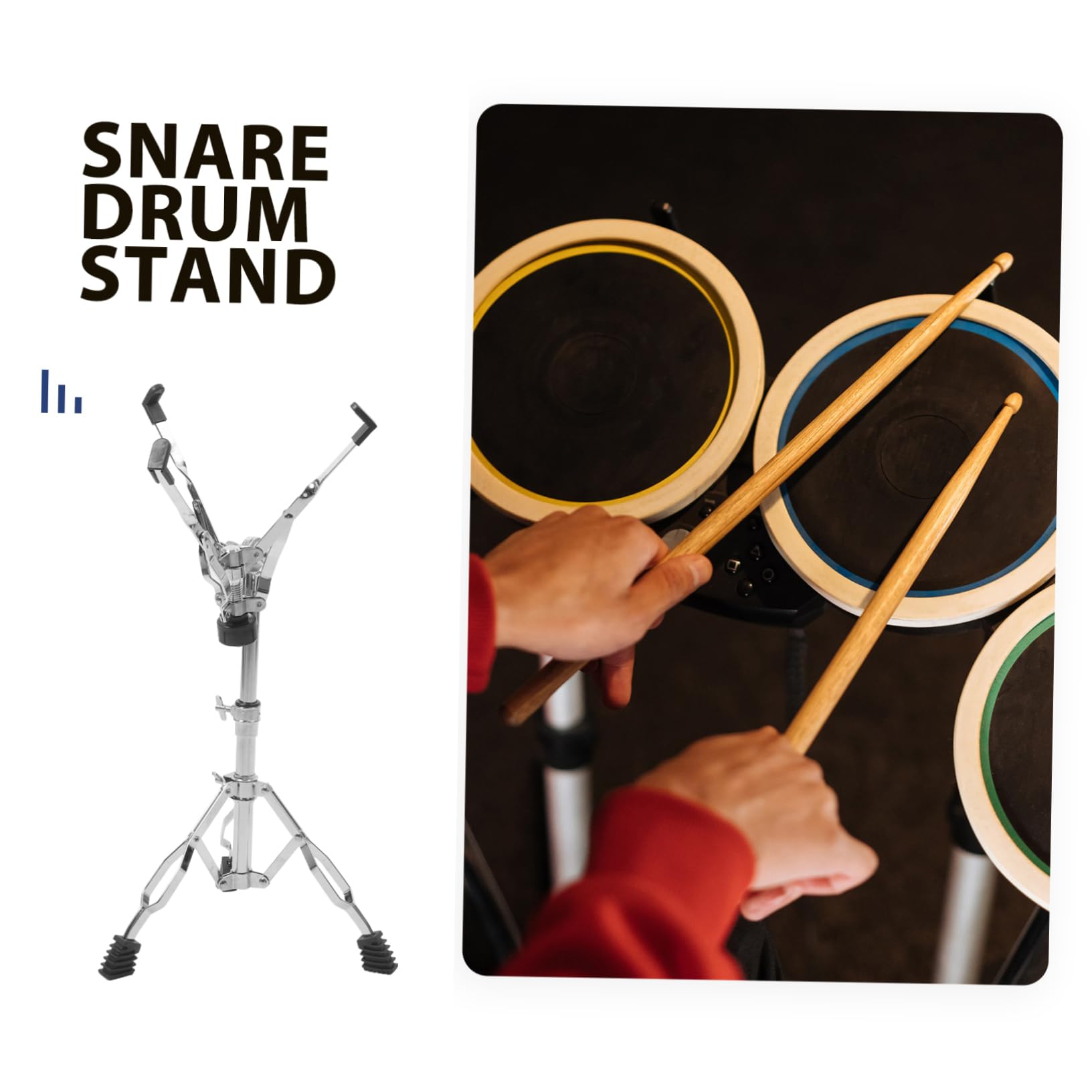 ifundom Snare Drum Practice Rack Lightweight Drum Stand Drumstick Holder for Versatile Use