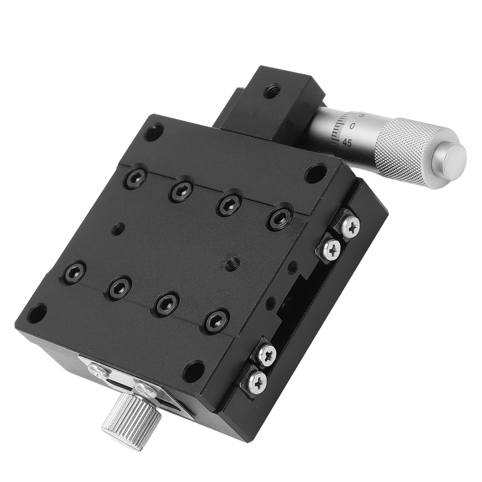 Tavolino di Posizionamento con ASSE X, tavola Scorrevole con Guida a rulli Incrociati, precisione di 0,01 mm per allineamento Ottico e Posizionamento per ispezione.