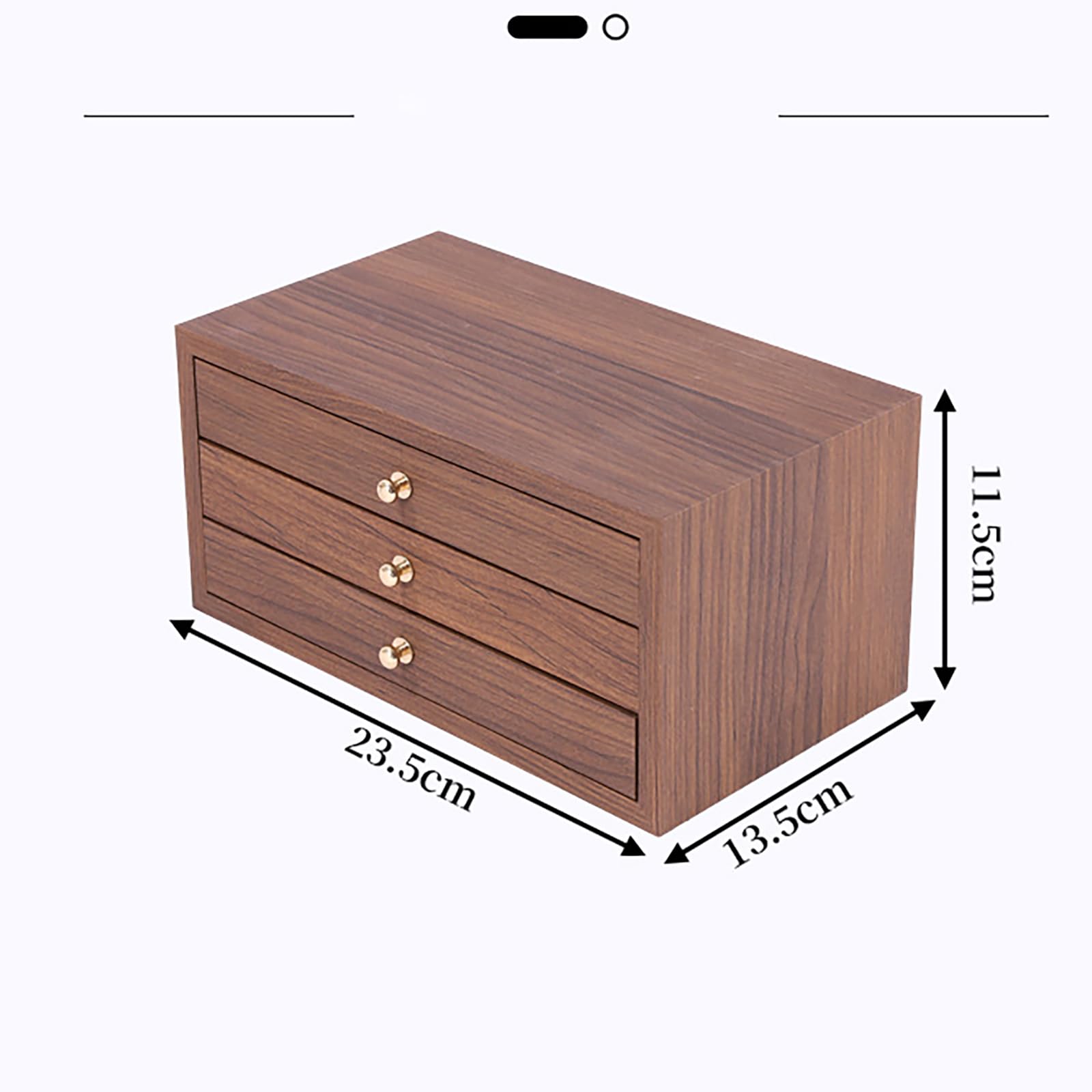 Schmuck-Aufbewahrungs-Organizer, Holz, 3-lagig, großes Etui, Metall-Schmuckkästchen für Ohrringe, Halsketten, Armbänder, Ringe, Uhren, Walnuss
