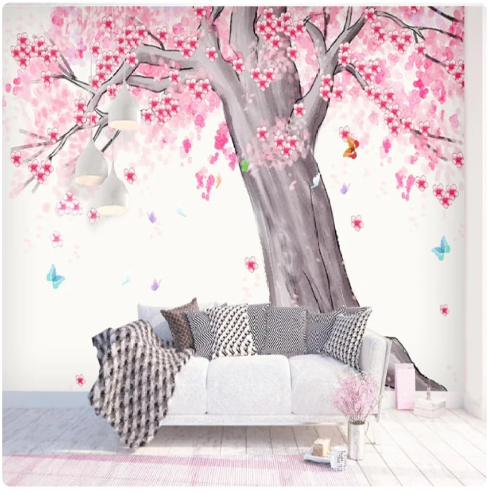 Aquarelle, papier peint amovible, paysage printanier, repositionnable, papier peint autocollant, revêtement mural, décoration murale, réutilisable, décoration murale, oeuvre d'art n°61 - France