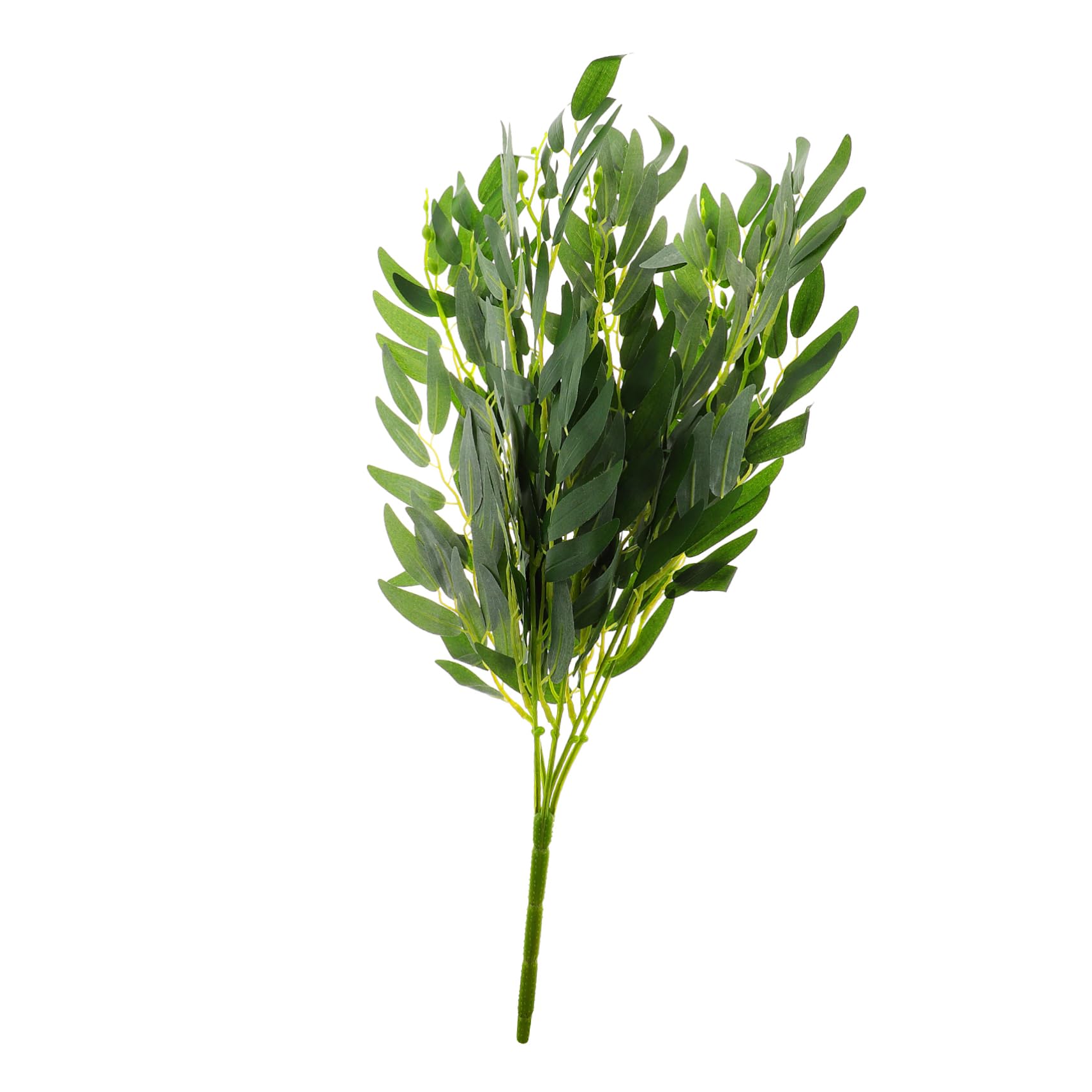 CabilockArtificial Willow Leaves Salix Leaves Picks Wedding Decorations Faux Branches Green Home Decor Olive Leaves Picks Green Artificial Leaves Fake Branch Dining Table Plastic