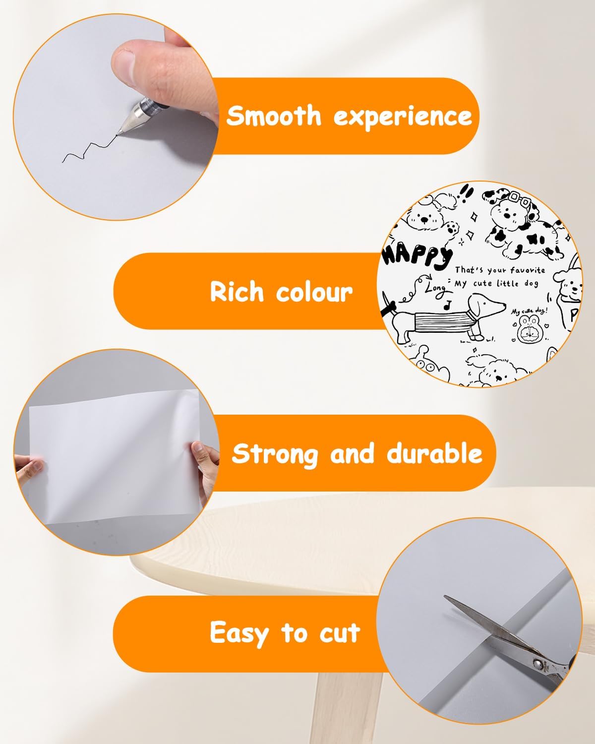 150 Papier Calque, Papier Transparent Imprimable-55 g/m², 21×29,7cm Papier Calque A4 Pour Faire Des Croquis, Craft, Ciuture, Bricolage Et Emballage