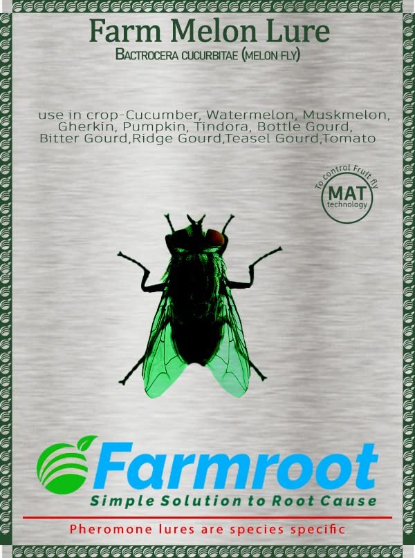 Farmroot Melon Fruit Fly Lure (Bactrocera cucurbitae) with IPM Trap Eco