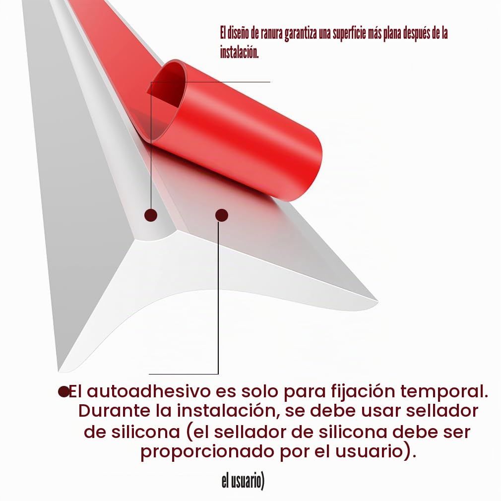 Tira de sellado impermeable para encimera de cocina (blanco, silicona, 1,5 x 2,5 x 330 cm)