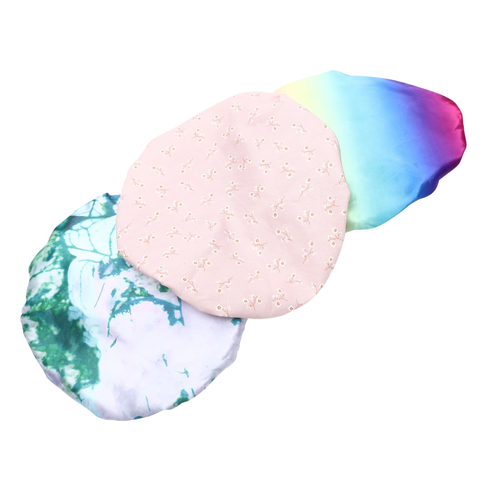 FRCOLOR 9stücke Teiliges Duschhauben Für Frauen Wiederverwendbare Elastische Badekappen Wasserfeste Haarkappen Bunten Designs Regenbogen Frisch- Für Jeden Anlass Und Kopfumfang