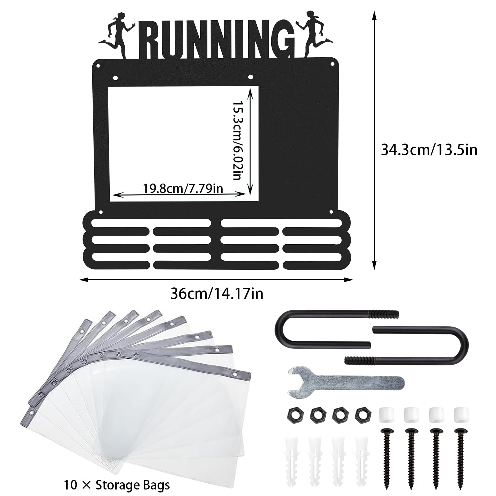 Porte-médailles pour Coureurs Marathon Support de Médailles de Course