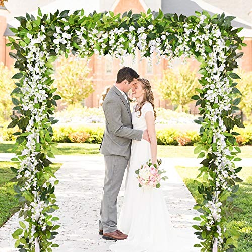 Sunm Boutique Artificial Flowers Wisteria Garland Vine Rattan Hanging For Home Garden Ceremony Wedding Arch Floral Decor thumb #1