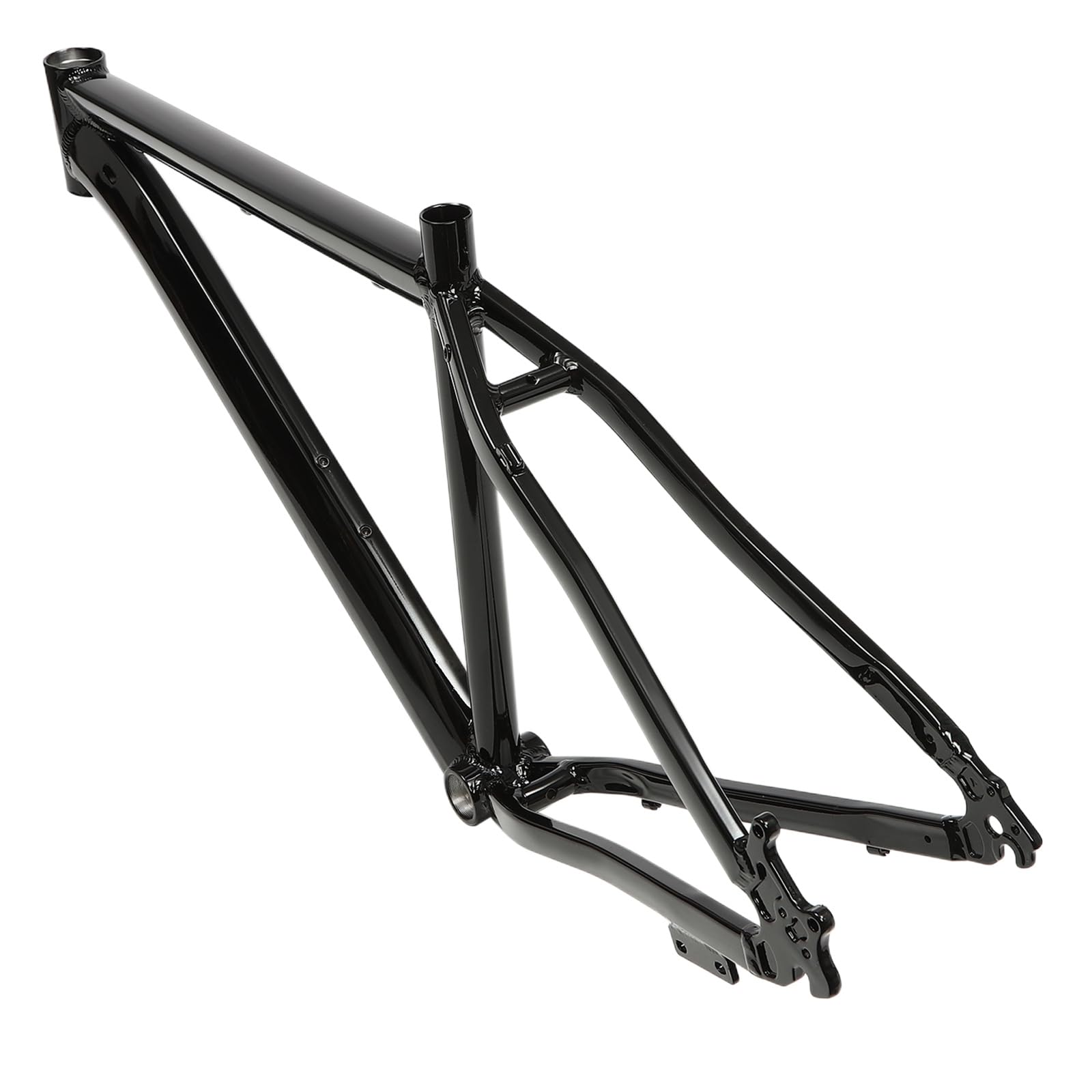 Zestaw ramy roweru MTB, 26" RH 66 cm, aluminiowa rama rowerowa, prowadnica wewnętrzna, rama roweru górskiego, zestaw ramy roweru górskiego, rower górski, czarny