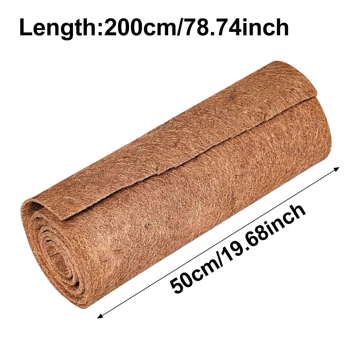 LKXHarleya Natural Coconut Fiber Reptile Carpet Mat 19.68 x 78.74 Inch Pet Terrarium Coco Liner Bedding Supplies for Turtle, Lizard, Snake, Gecko, Bearded Dragon