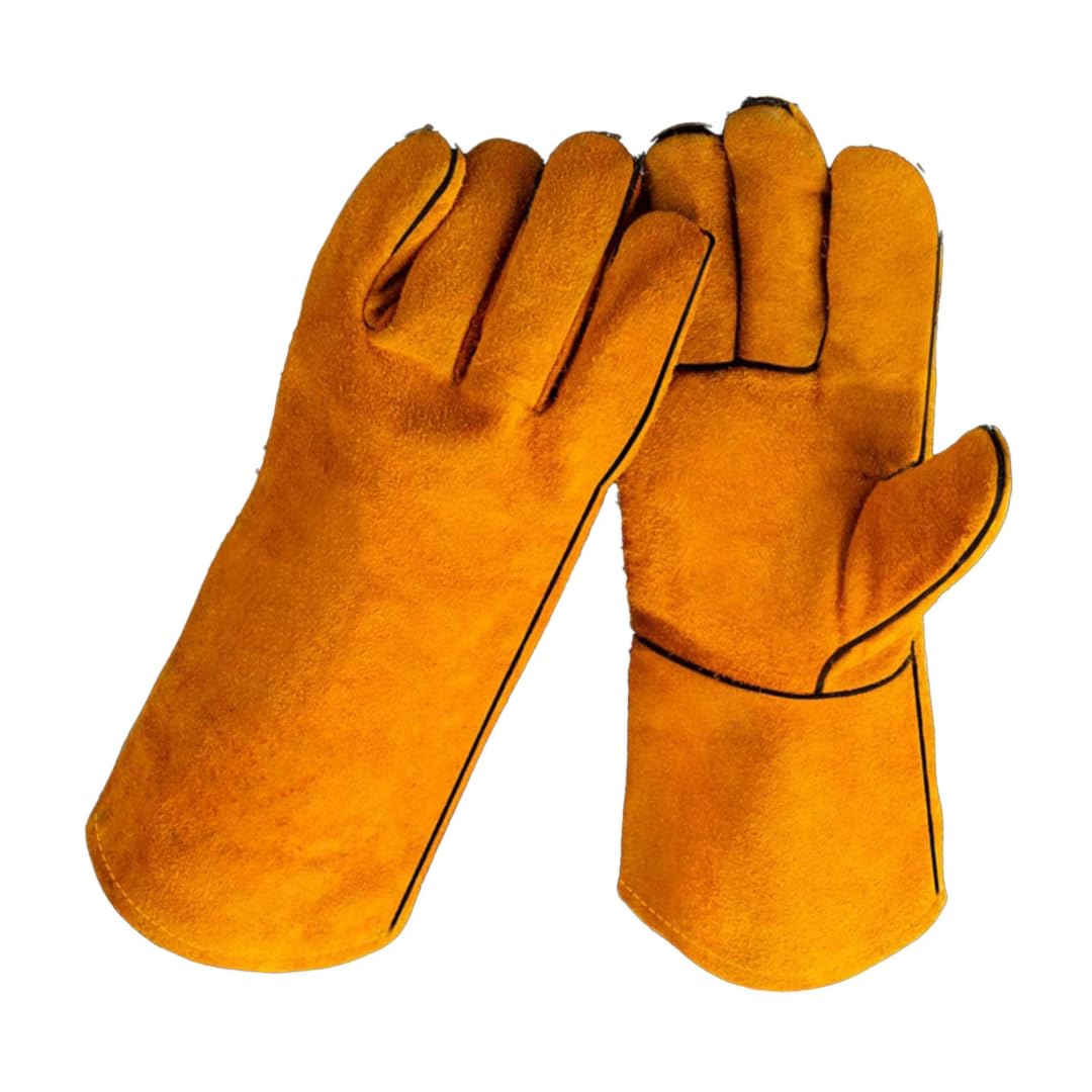 T TOVIA Welding Gloves - Fire Resistant Cowhide Leather Welder Gloves (2 Pair, 12.6 Inch) for MIG TIG Stick BBQ & Animal Handling
