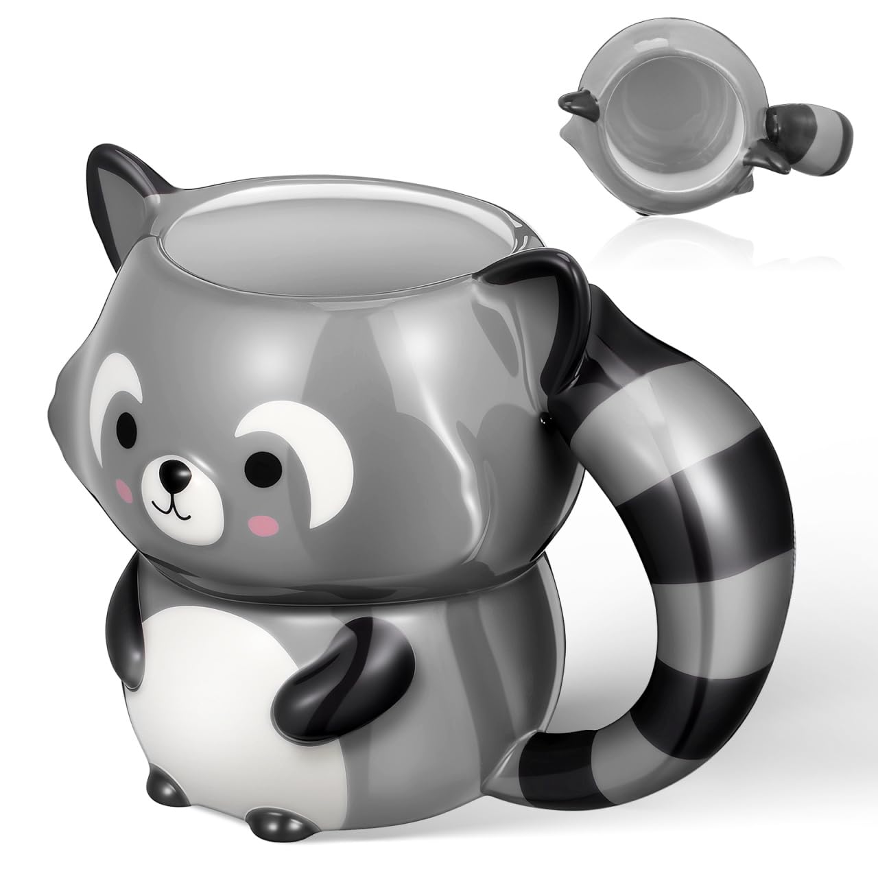 Cabilock Taza De Cerámica Taza Para Beber De Café De Cerámica Con Diseño De Mapache De Té Decorativa Para Hogar Oficina Cafetería O Restaurante Regalo Para Familia Y Amigos