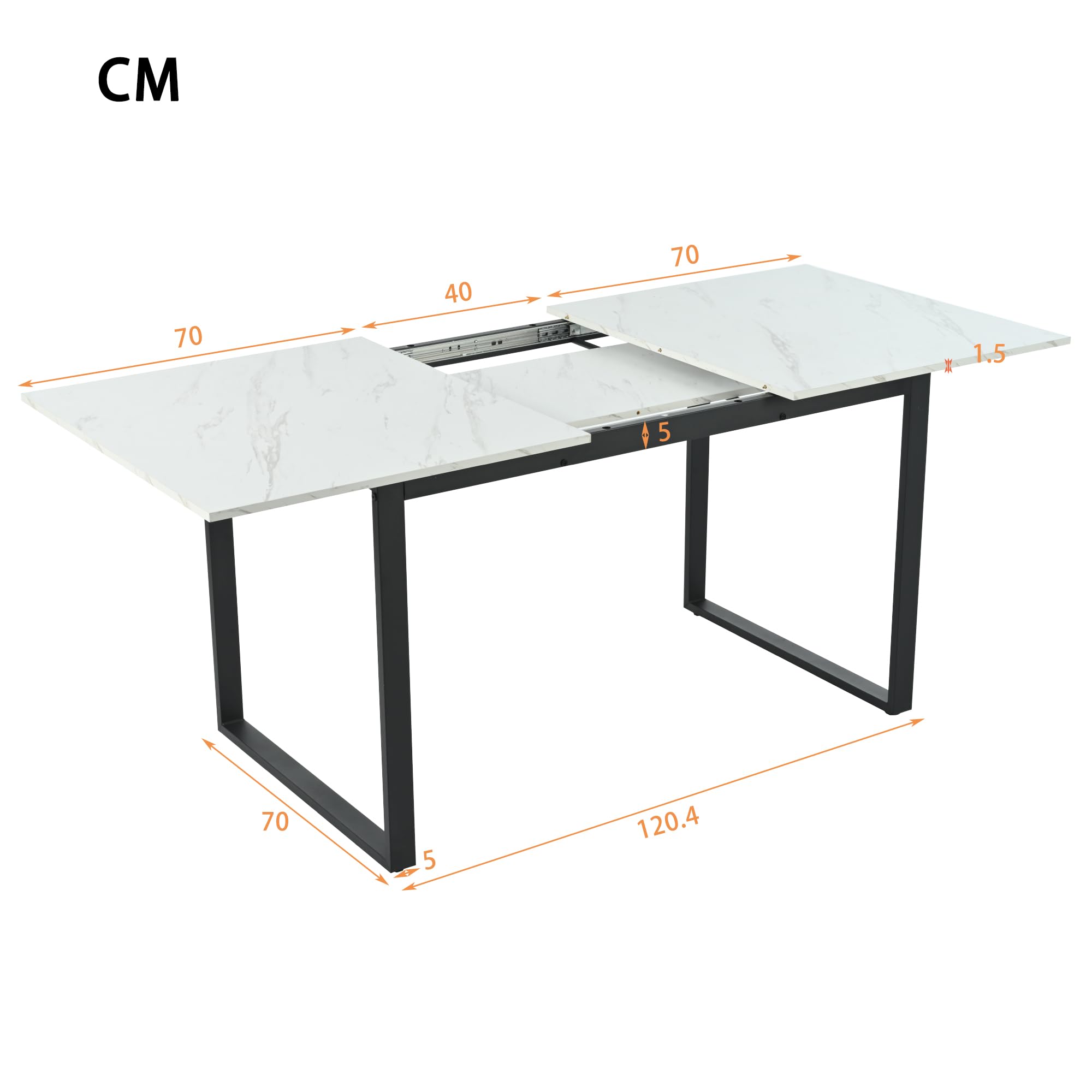 Merax Juego de comedor con 8 sillas, mesa de cocina, mesa de comedor extensible con sillas de comedor de terciopelo, 140/180 × 80 × 75 cm, mesa de comedor con 8 sillas, para 4-6 personas
