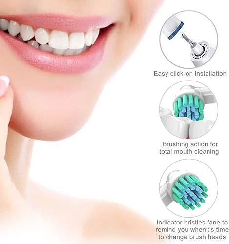 Miniatura 4 de Paquete de 12 cabezales de cepillo de dientes de repuesto compatibles con Oral B Pro1000 y más (Pro3000 Pro5000 Pro7000)