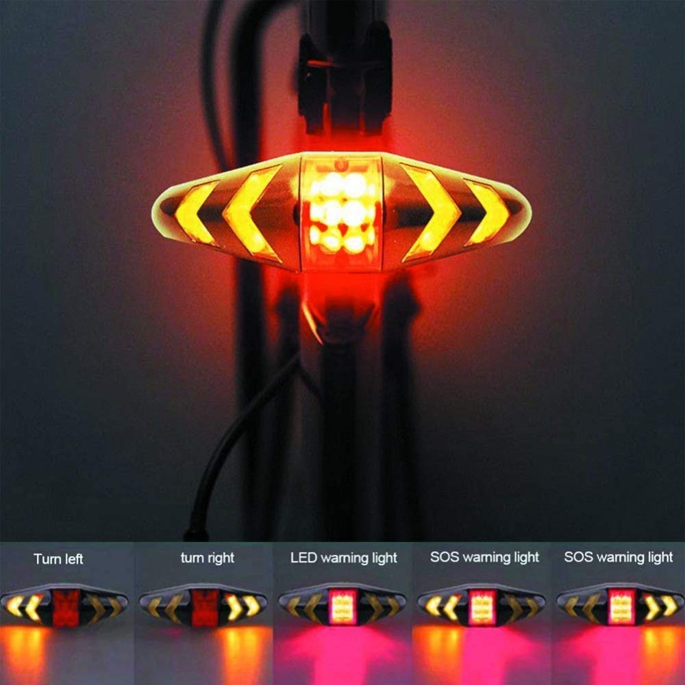 Lampada da Coda per Bici Ricaricabile USB, fanale Posteriore a LED per Bicicletta Ultra Luminosa con 9 modalità Ciclismo Sicurezza Posteriore Torcia Posteriore Lunga runtime
