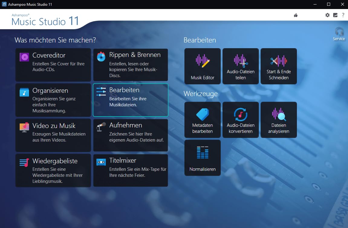 Music Studio 11 - Audio Recorder, professionelles Tonstudio zum Aufnehmen, Bearbeiten und Abspielen aller gängigen Audiodateien: WAV, AIFF, FLAC, MP2, MP3, OGG für Windows 11, 10