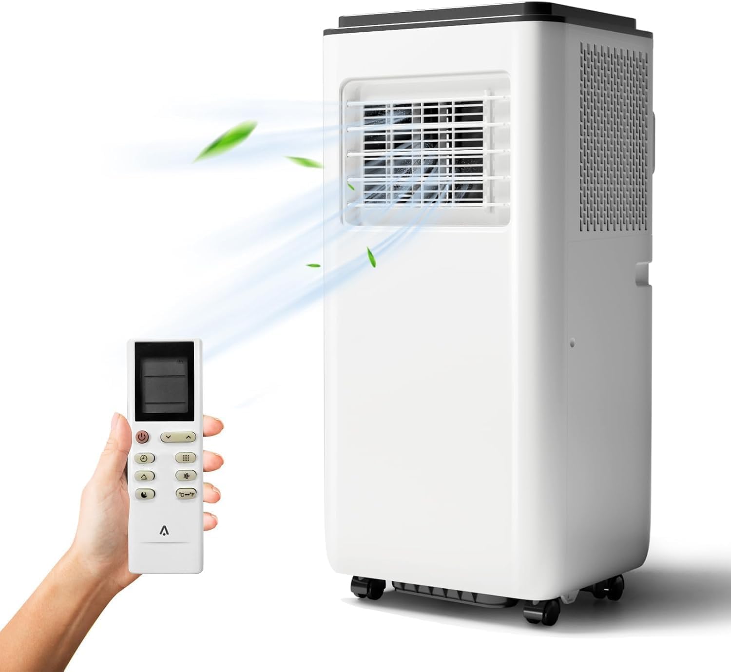Przenośny klimatyzator 8000 BTU, energooszczędny klimatyzator z pilotem, timer 24h, ciche chłodzenie do sypialni, biura, akademika do 350 m2