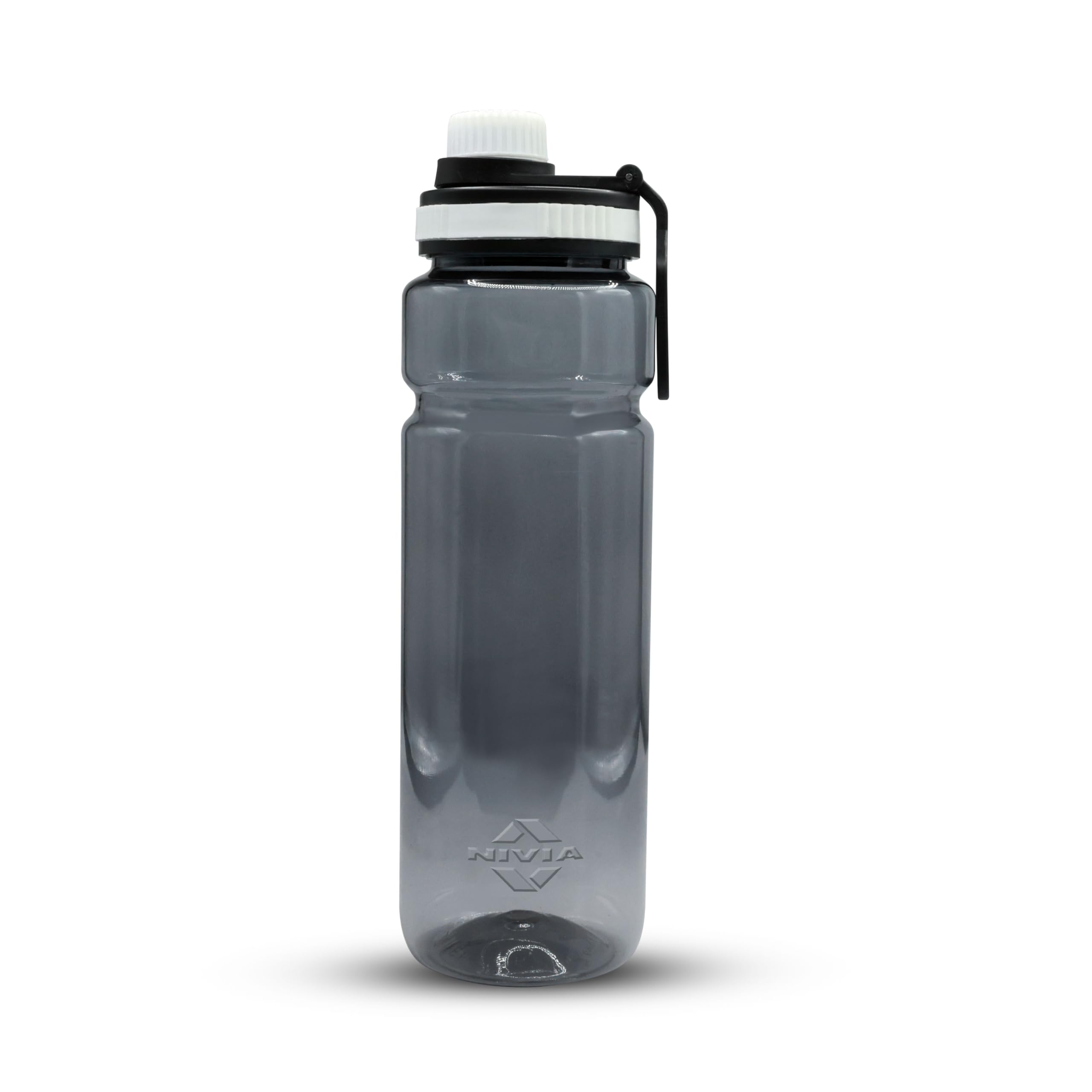 Nivia Warrior Wade Water Bottle, BPA Free, Leak Proof, Easy Grip, Easy-to-Clean, Odour-Free Bottle, for Sports & Travel, Durable & Reusable - 800ML, White