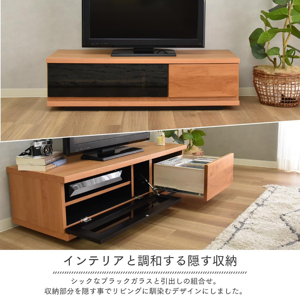 ブラウン テレビボード 幅120cm 楽天市場】シンプルで美しいテレビ台 幅120cm 日本製・完成品 SH