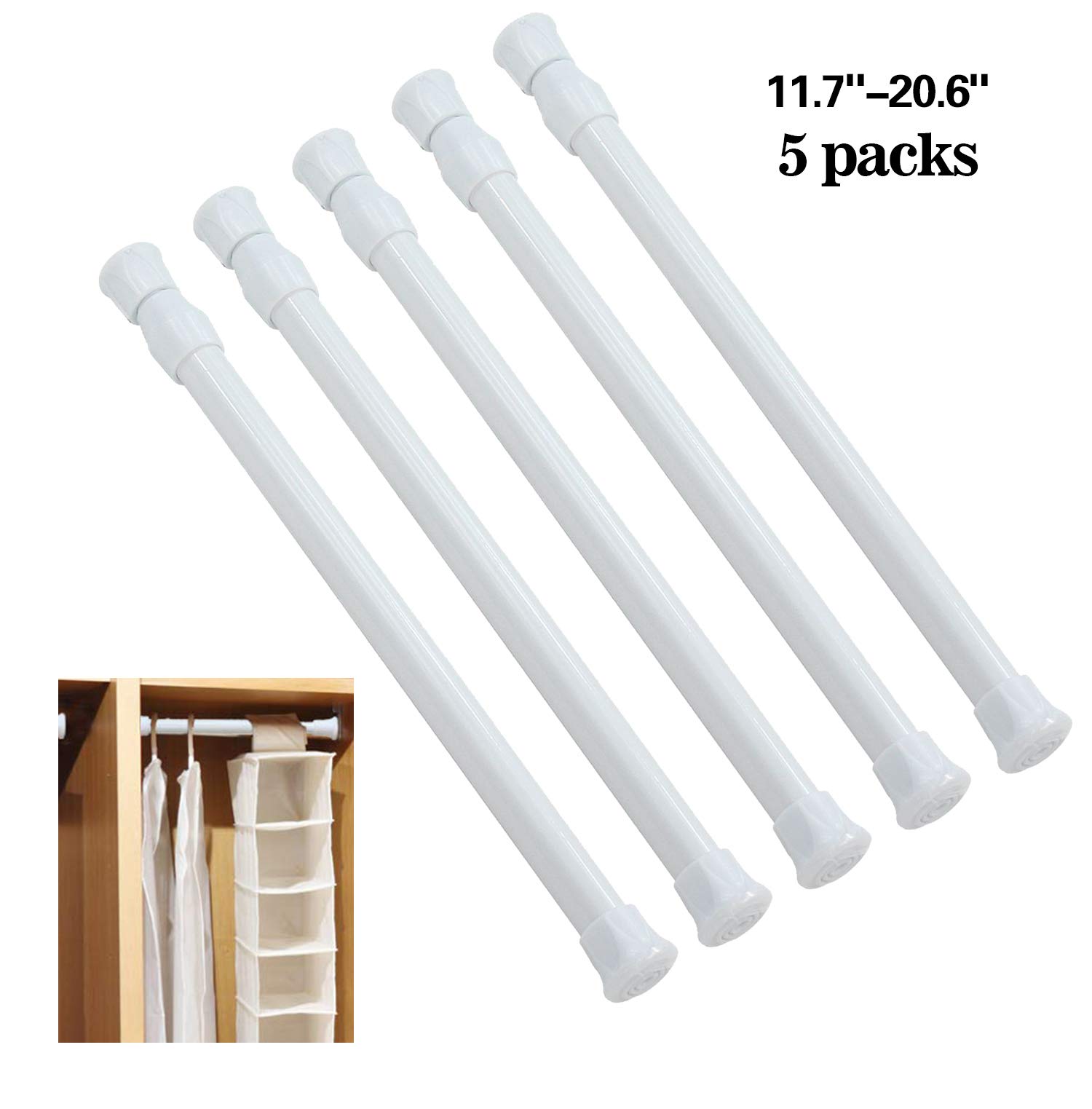 Buy Tension Rod Cupboard Bars Spring Curtain Rod Adjustable Tension Rods White Window Rods for