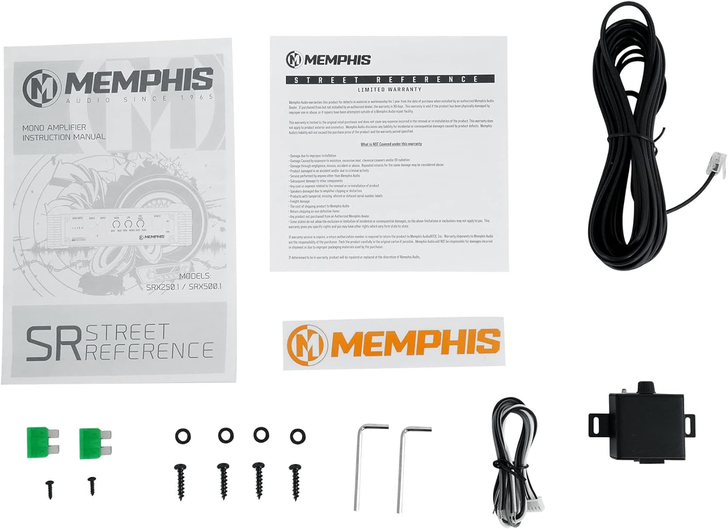 Memphis Audio SRXE212VP Included Accessories and Manual
