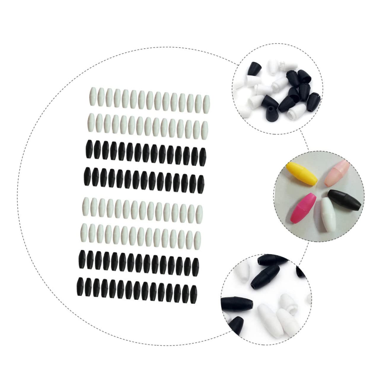 SEWACC 500 Pièces Boucle De Sécurité En Plastique Fermoir De Sécurité En Plastique Fermoirs De Sécurité Cordon En Fermoir De Sécurité Fermoirs Détachables En
