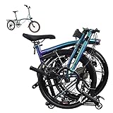 16-Zoll-Faltrad, faltbares Stadtfahrrad mit 9 Gängen, Outdoor-Beachcruiser-Fahrrad für Erwachsene, verstellbarer Sitz, tragbares, kompaktes Fahrrad, leichtes Pendlerfahrrad für die Stadt, für Frauen