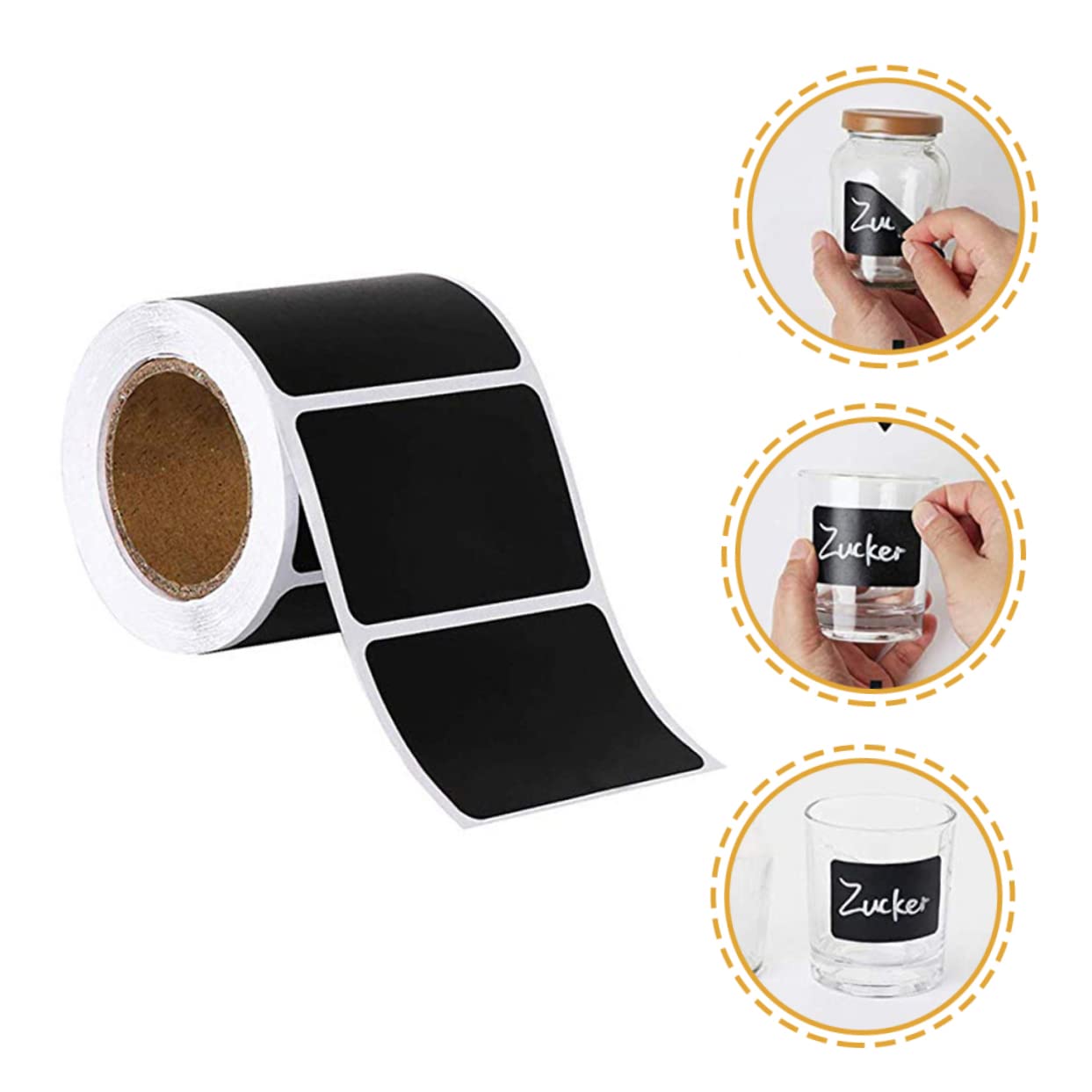 TEHAUX 3 Set Di Etichette Adesive in Gesso Etichette Da Cucina Adesivi Riutilizzabili Facili Da Staccare Adesivi Per Lavagna Per Contenitori Di Stoccaggio 120 Fogli * 3