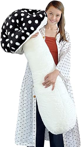 Hofun4U Almohada de felpa con forma de hongo de 51 pulgadas, almohada larga con forma de hongo, almohada corporal de felpa de hongo, regalos de
