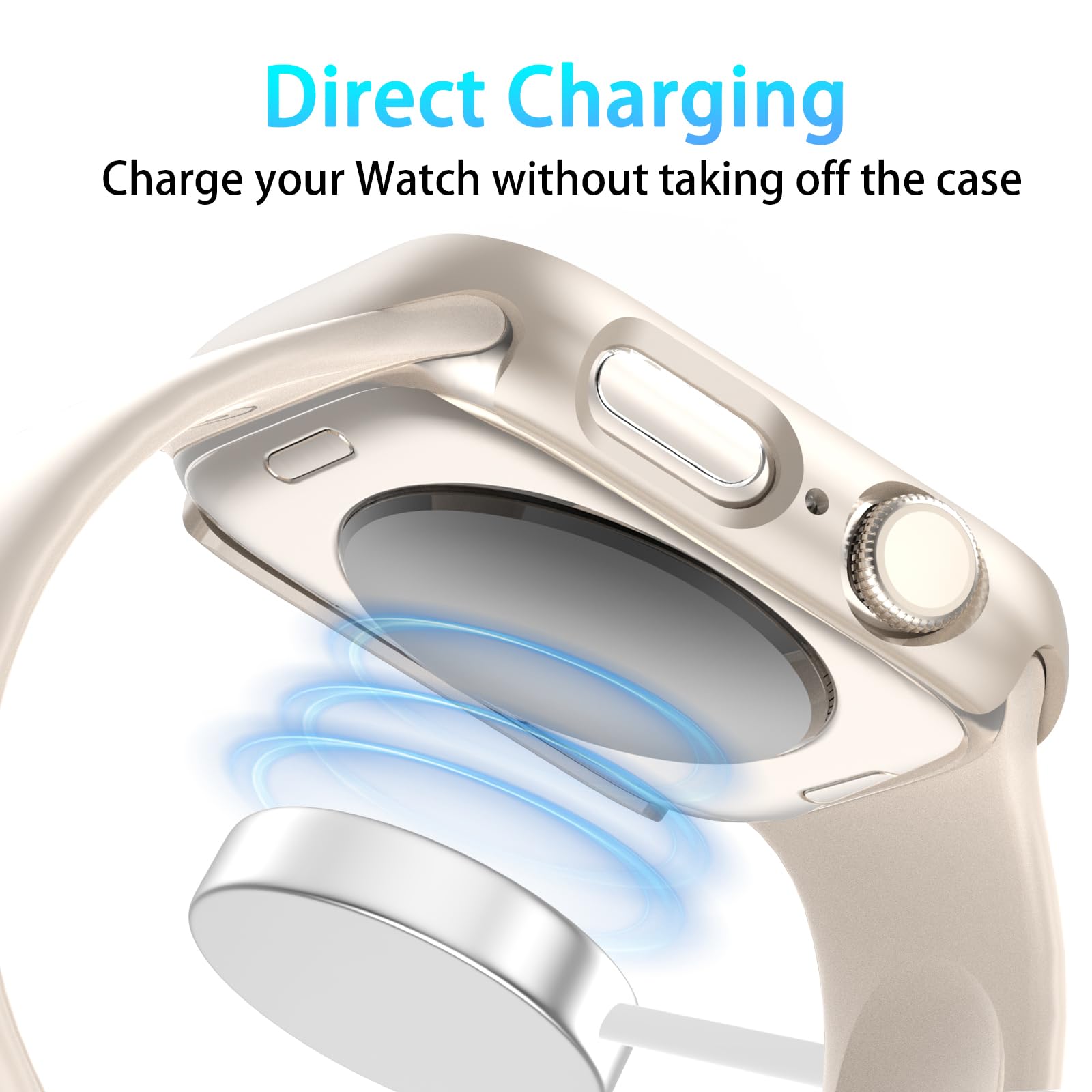 [2 Pack] Case Screen Protector Compatible with Apple Watch SE 3/2nd Gen/SE Series 6/5/4 40mm, Ultra-thin Full Coverage Protective Cover for iWatch 40 mm — view 5