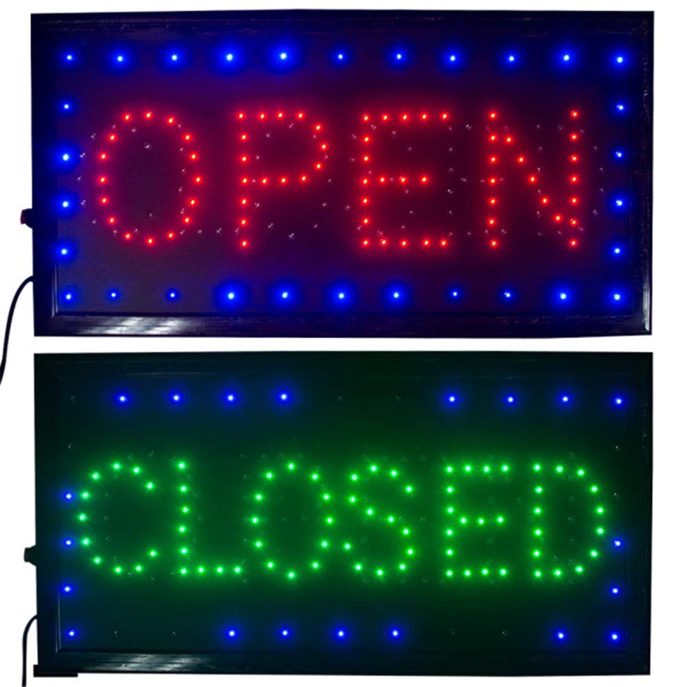 Ovovo Open Closed Sign 2 in 1 LED Open Closed Sign Light Up for Business Bright LED Sign On/Off Switch