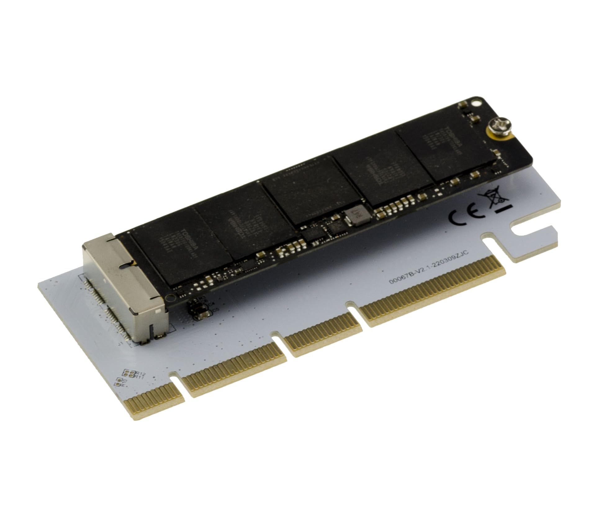KALEA-INFORMATIQUE Adapter 12+16-punktowy PCIe x4 x8 x16 dla dysków SSD Mac wyprodukowanych po 2013 r., do odczytu i zapisu na dysku SSD Mac z portu PCI Express