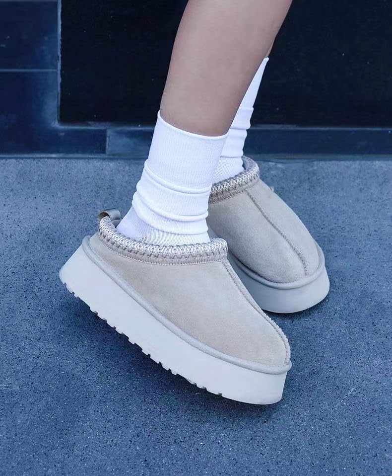 Women's Slippers Platform Mini Boots Short Ankle Fur Fleece Lined Sneakers House Slippers Anti-Slip Boot For Outdoor - Image 6