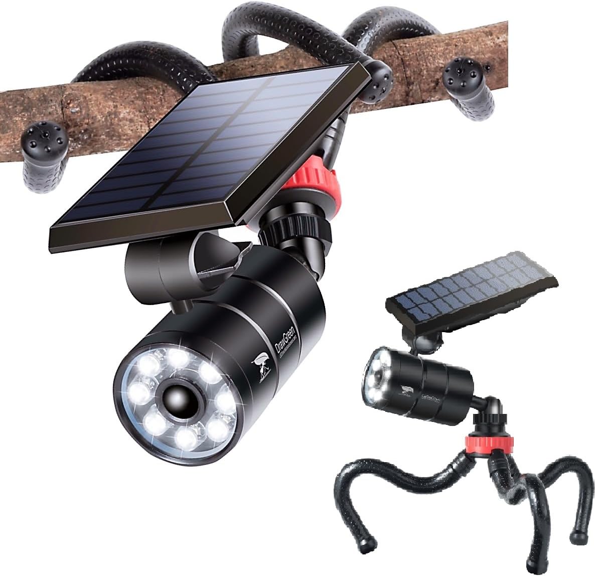 Photo voltaic Movement Sensor Flood Lights, Photo voltaic Safety Lights Movement Outside Tenting Spotlights, Aluminum Alloy Cameras Fill Gentle Waterproof for Patio, Camp, Fence, Submit, 100-Week FREE Refund/Substitute