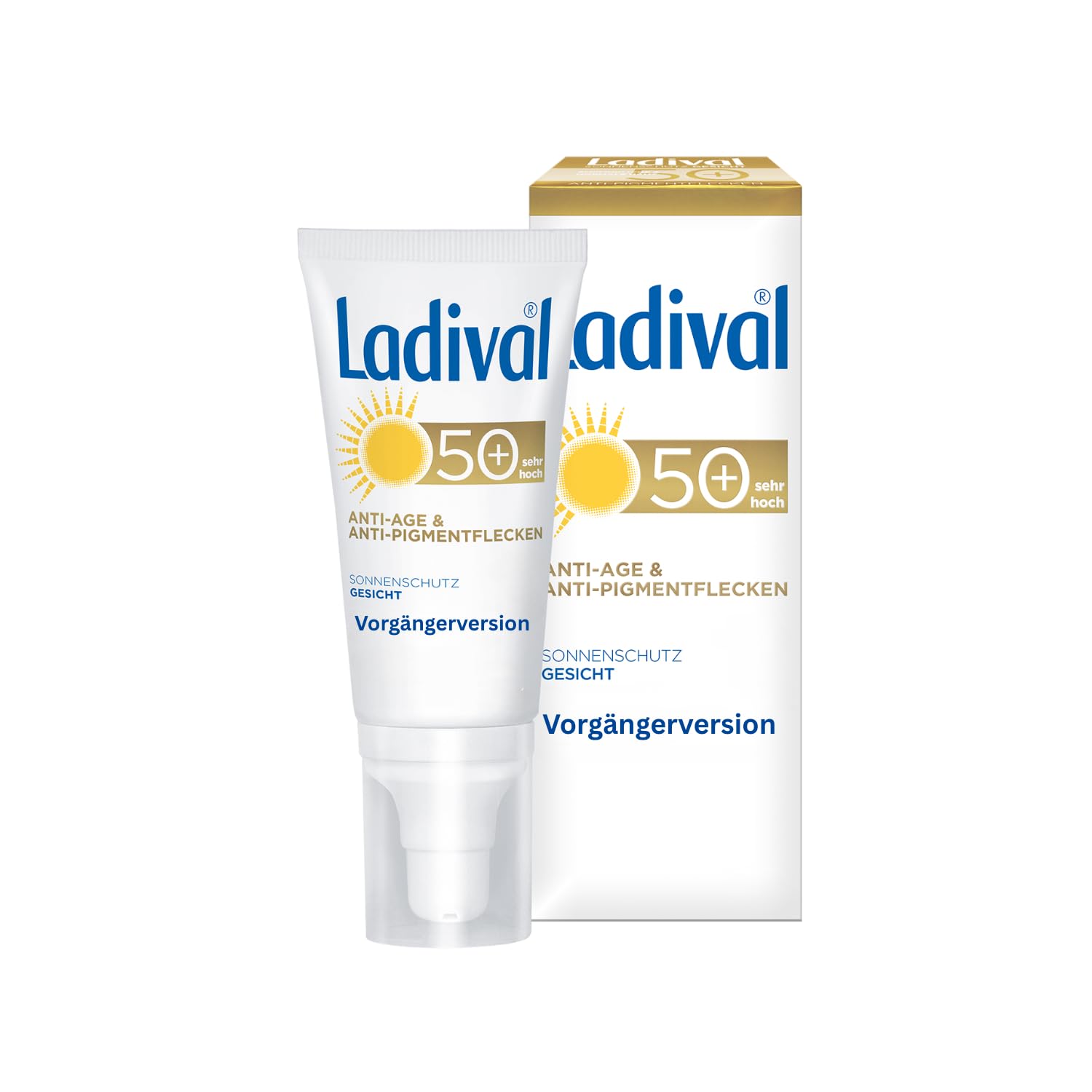 Ladival Anti-Age & Anti-Pigmentflecken LSF 50+ – Parfümfreie Sonnencreme für Gesicht, Hals, Dekolleté und Hände – ohne Farb- und Konservierungsstoffe – 1 x 50 ml