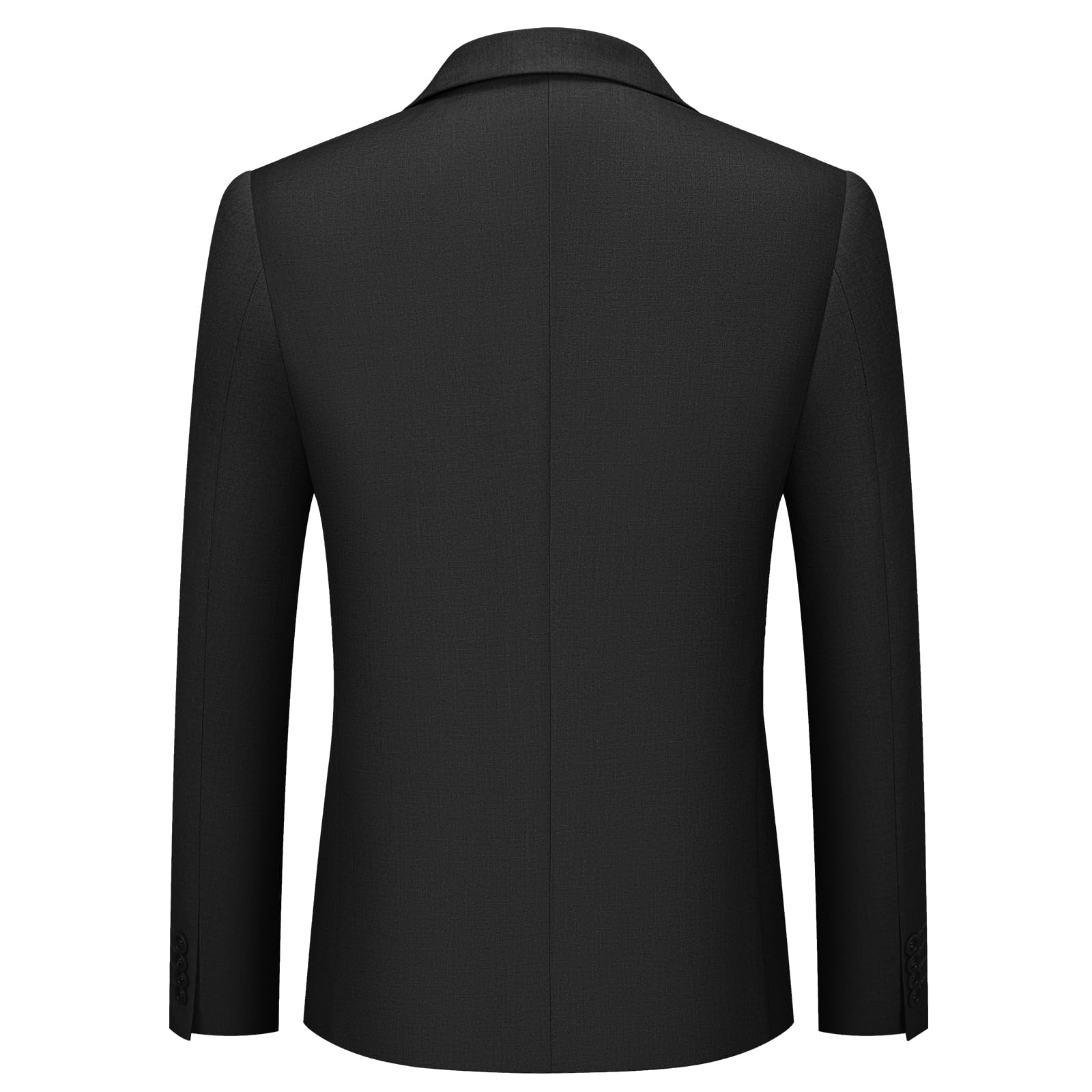 Chaqueta de Traje para Hombre de Dos Botones Blazer de Color Liso de Negocios Business
