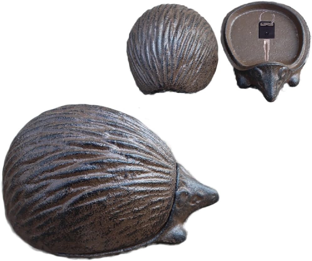 Greek Art Garden Decoration Hedgehog Cast Iron Key Hider