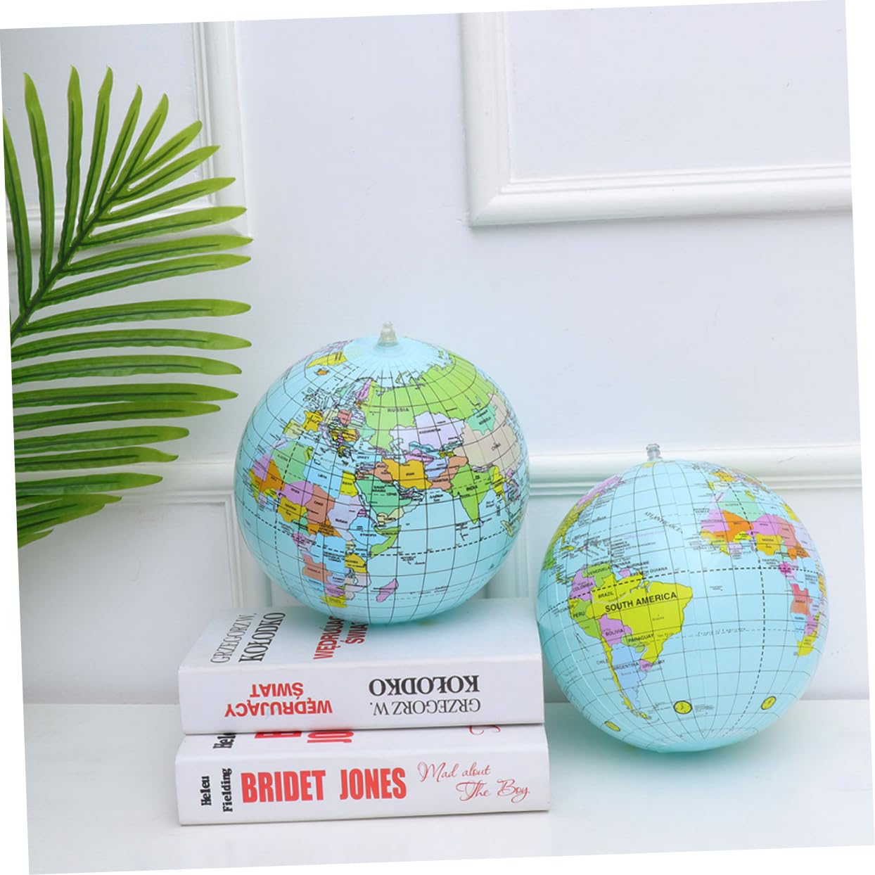 Kisangel Inflatable PVC Beach Balls 5pcs Pool Balls for Beach Pool Toys World Map Design