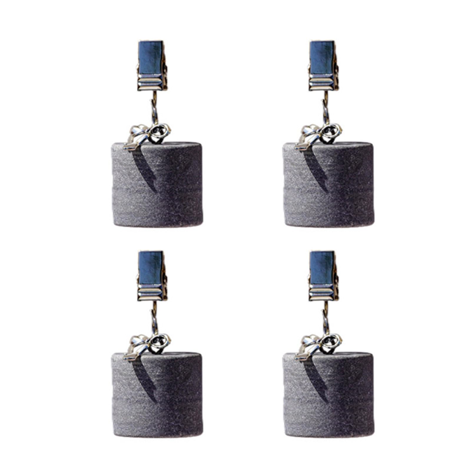 Jazuaiao Marble Tablecloth Clamps Stainless Steel Tableware Weights Design Natural Stone Texture Dining Marble Tablecloth Clips
